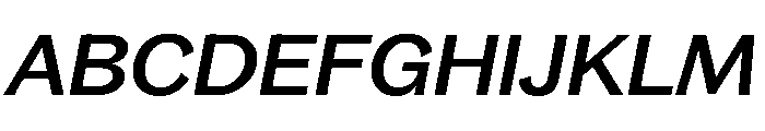Bagoss TRIAL ExtendedMediumItalic Instance Font UPPERCASE