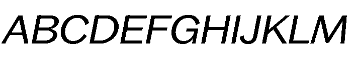 Bagoss TRIAL ExtendedRegularItalic Instance Font UPPERCASE
