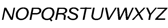 Bagoss TRIAL ExtendedRegularItalic Instance Font UPPERCASE