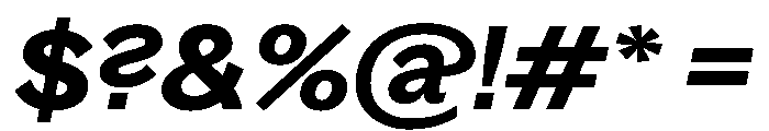 Bagoss TRIAL ExtendedSemiBoldItalic Instance Font OTHER CHARS