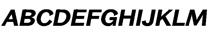Bagoss TRIAL ExtendedSemiBoldItalic Instance Font UPPERCASE