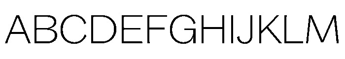 Bagoss TRIAL ExtendedThin Instance Font UPPERCASE