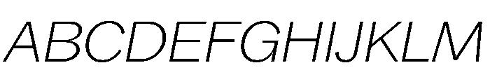 Bagoss TRIAL ExtendedThinItalic Instance Font UPPERCASE