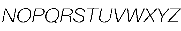 Bagoss TRIAL ExtendedThinItalic Instance Font UPPERCASE