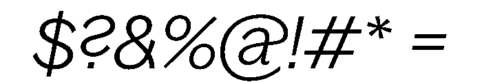 Bagoss TRIAL StandardLightItalic Instance Font OTHER CHARS