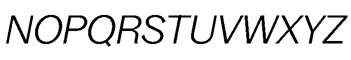 Bagoss TRIAL StandardLightItalic Instance Font UPPERCASE