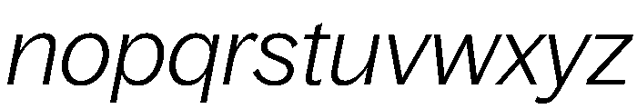 Bagoss TRIAL StandardLightItalic Instance Font LOWERCASE