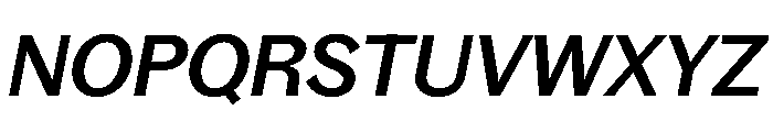 Bagoss TRIAL StandardMediumItalic Instance Font UPPERCASE