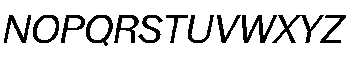 Bagoss TRIAL StandardRegularItalic Instance Font UPPERCASE