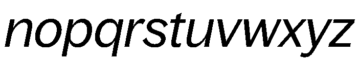 Bagoss TRIAL StandardRegularItalic Instance Font LOWERCASE