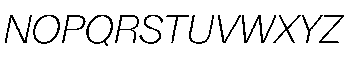 Bagoss TRIAL StandardThinItalic Instance Font UPPERCASE