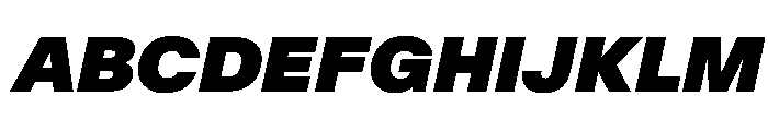 Baikal ExtraBlackItalic A7832a1f Font UPPERCASE