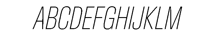 Baikal ExtraCondThinIta 17545071 Font UPPERCASE