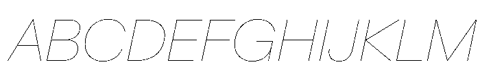 Baikal HairlineItalic Edb75884 Font UPPERCASE