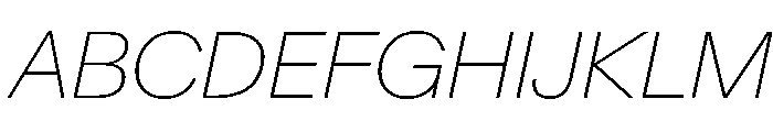 Baikal ThinItalic 9fb94fed Font UPPERCASE