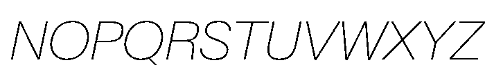 Baikal ThinItalic 9fb94fed Font UPPERCASE