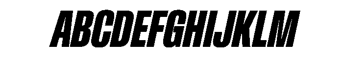 Baikal UltraCondBoldIta Ea2385ce Font UPPERCASE