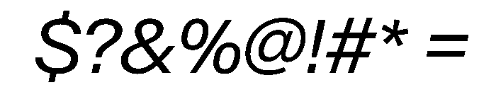 BaikalVAR BookItalic Instance Font OTHER CHARS