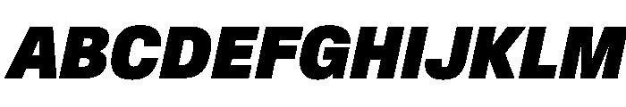 BaikalVAR CondensedBlackItalic Instance Font UPPERCASE