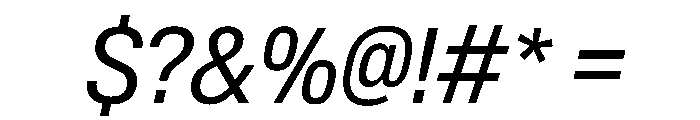 BaikalVAR CondensedBookItalic Instance Font OTHER CHARS