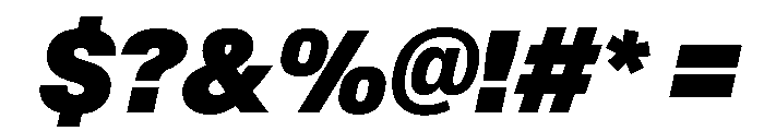 BaikalVAR CondensedExtraBlackItalic Instance Font OTHER CHARS