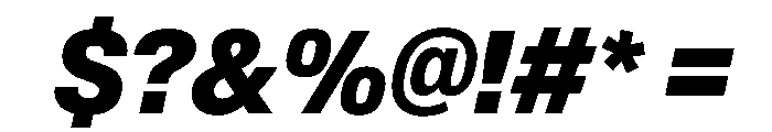BaikalVAR CondensedExtraBoldItalic Instance Font OTHER CHARS