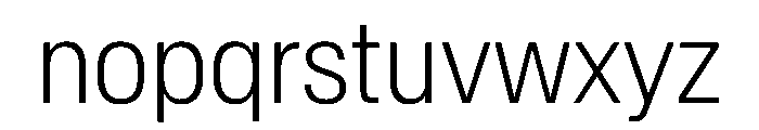 BaikalVAR CondensedExtraLight Instance 8623784d Font LOWERCASE