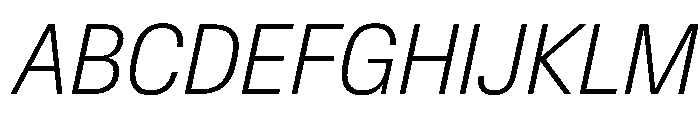 BaikalVAR CondensedExtraLightItalic Instance 342133bf Font UPPERCASE