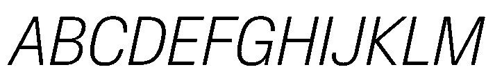 BaikalVAR CondensedExtraLightItalic Instance 95f2e853 Font UPPERCASE