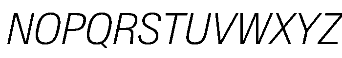BaikalVAR CondensedExtraLightItalic Instance Font UPPERCASE