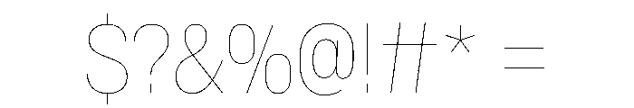 BaikalVAR CondensedHairline Instance Font OTHER CHARS