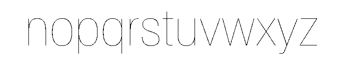 BaikalVAR CondensedHairline Instance Font LOWERCASE