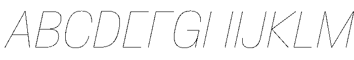 BaikalVAR CondensedHairlineItalic Instance 06988a0e Font UPPERCASE