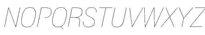 BaikalVAR CondensedHairlineItalic Instance 06988a0e Font UPPERCASE