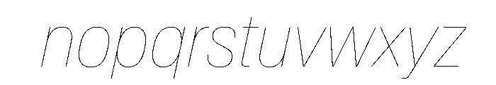 BaikalVAR CondensedHairlineItalic Instance 06988a0e Font LOWERCASE