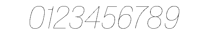 BaikalVAR CondensedHairlineItalic Instance Font OTHER CHARS