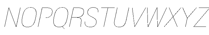 BaikalVAR CondensedHairlineItalic Instance Font UPPERCASE