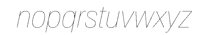 BaikalVAR CondensedHairlineItalic Instance Font LOWERCASE