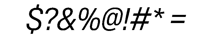 BaikalVAR CondensedLightItalic Instance Font OTHER CHARS