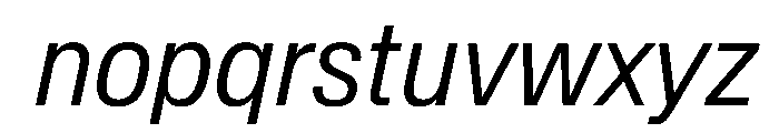 BaikalVAR CondensedLightItalic Instance Font LOWERCASE