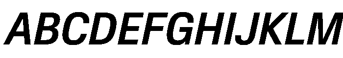 BaikalVAR CondensedMediumItalic Instance Font UPPERCASE