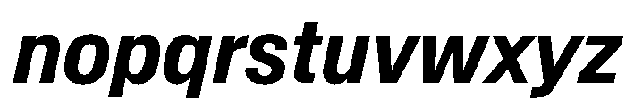 BaikalVAR CondensedSemiBoldItalic Instance 76077fa2 Font LOWERCASE