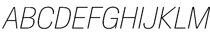 BaikalVAR CondensedThinItalic Instance 5f7f93f3 Font UPPERCASE