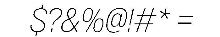 BaikalVAR CondensedThinItalic Instance Font OTHER CHARS