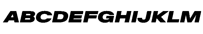 BaikalVAR ExpandedBlackItalic Instance 86f7ad94 Font UPPERCASE