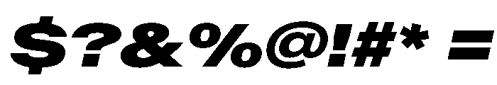 BaikalVAR ExpandedBlackItalic Instance Font OTHER CHARS