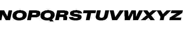 BaikalVAR ExpandedBlackItalic Instance Font UPPERCASE