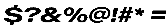 BaikalVAR ExpandedBoldItalic Instance Font OTHER CHARS