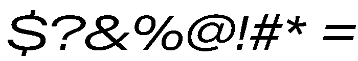BaikalVAR ExpandedBookItalic Instance Font OTHER CHARS