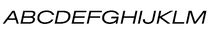 BaikalVAR ExpandedBookItalic Instance Font UPPERCASE